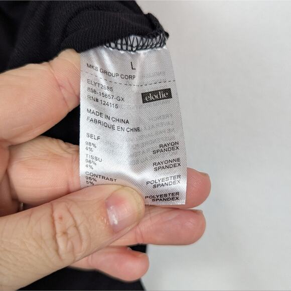 NWT Elodie Black Mesh One Shoulder Bodysuit Size L - Picture 7 of 9